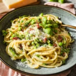 Carbonara-mit-gruenem-Gemuese-cremig-und-in-30-Minuten-fertig-Rezept