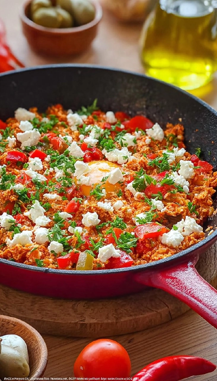 Menemen – türkische Eierpfanne mit Gemüse
