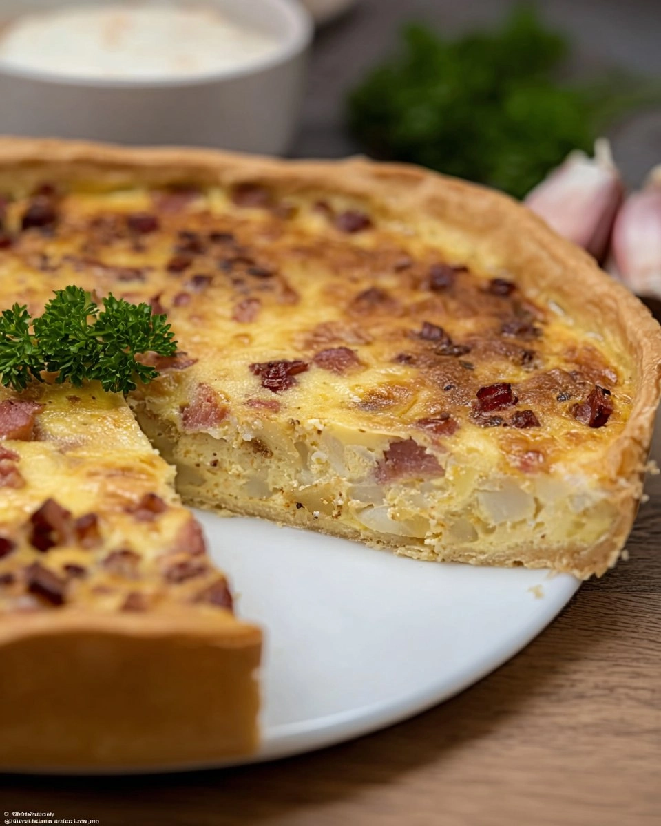 Quiche Lorraine mit Crème fraîche