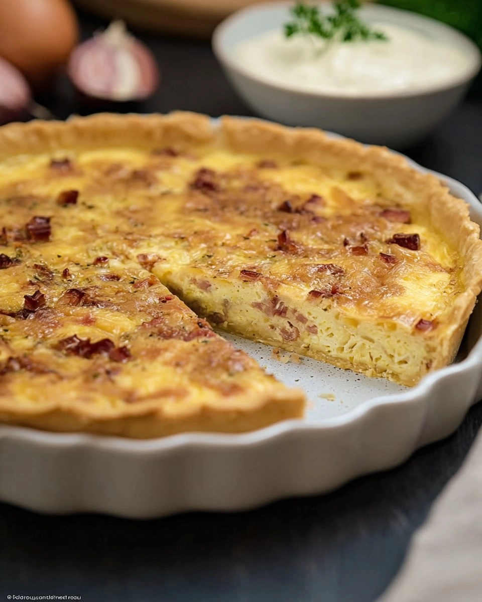 Quiche Lorraine mit Crème fraîche