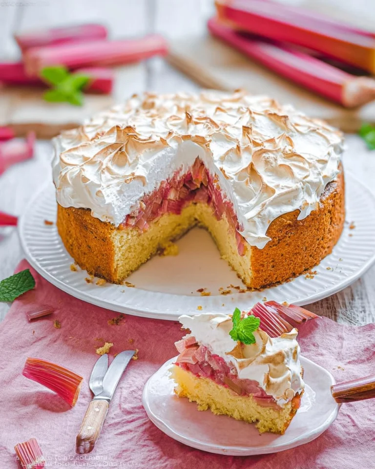Rhabarberkuchen-mit-Baiser-und-Ruehrteig-Rezept