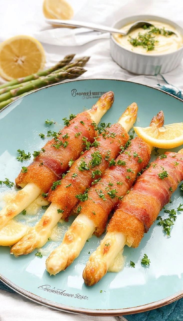 Spargel-Cordon-Bleu aus der Pfanne