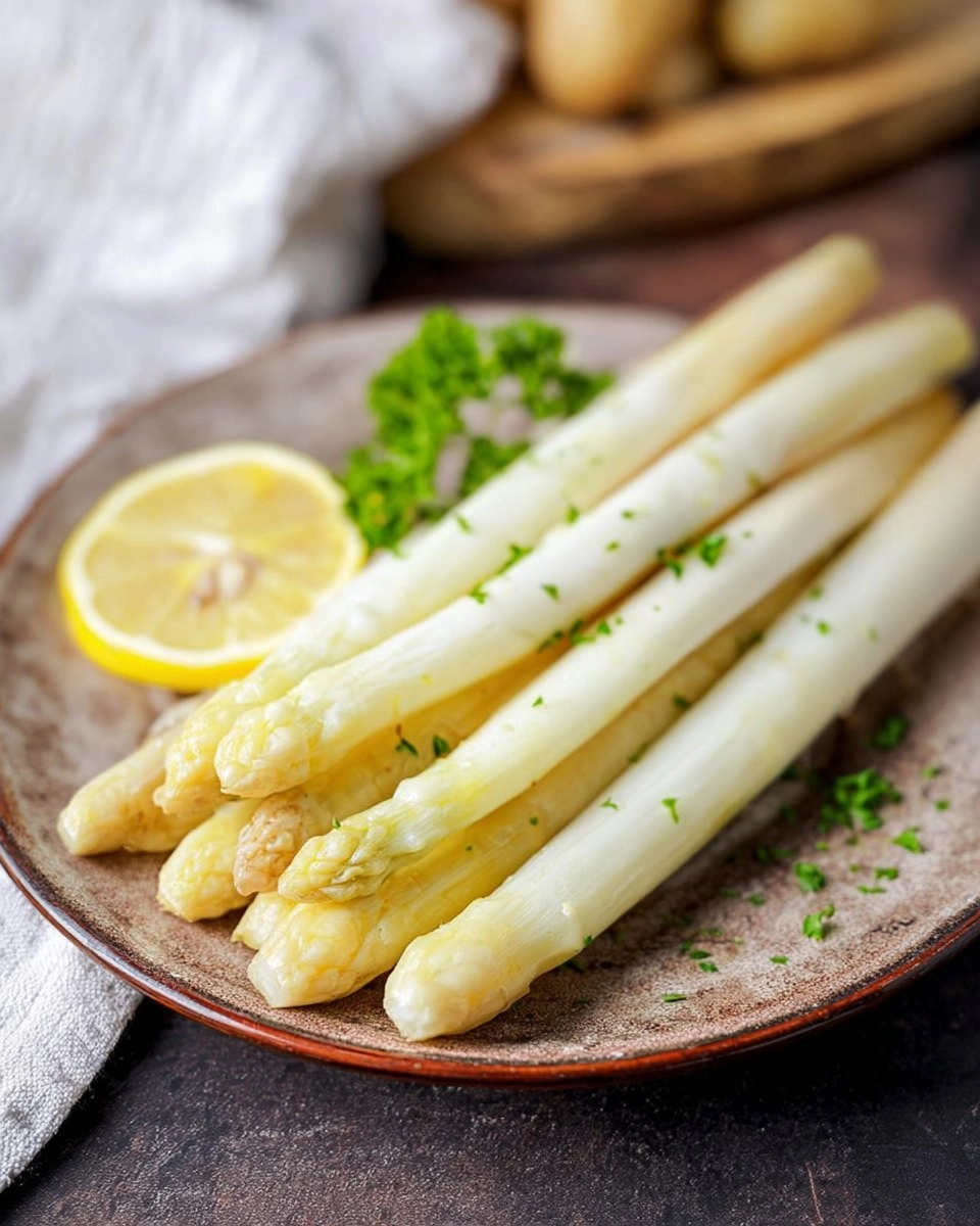 Weißer Spargel in der Heißluftfritteuse