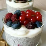 Erdnuss-Chiapudding-mit-Beeren-Rezept