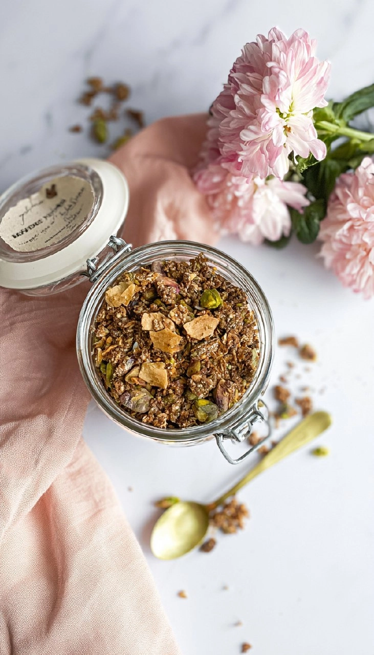 Knuspriges Pistazien-Kokos-Granola