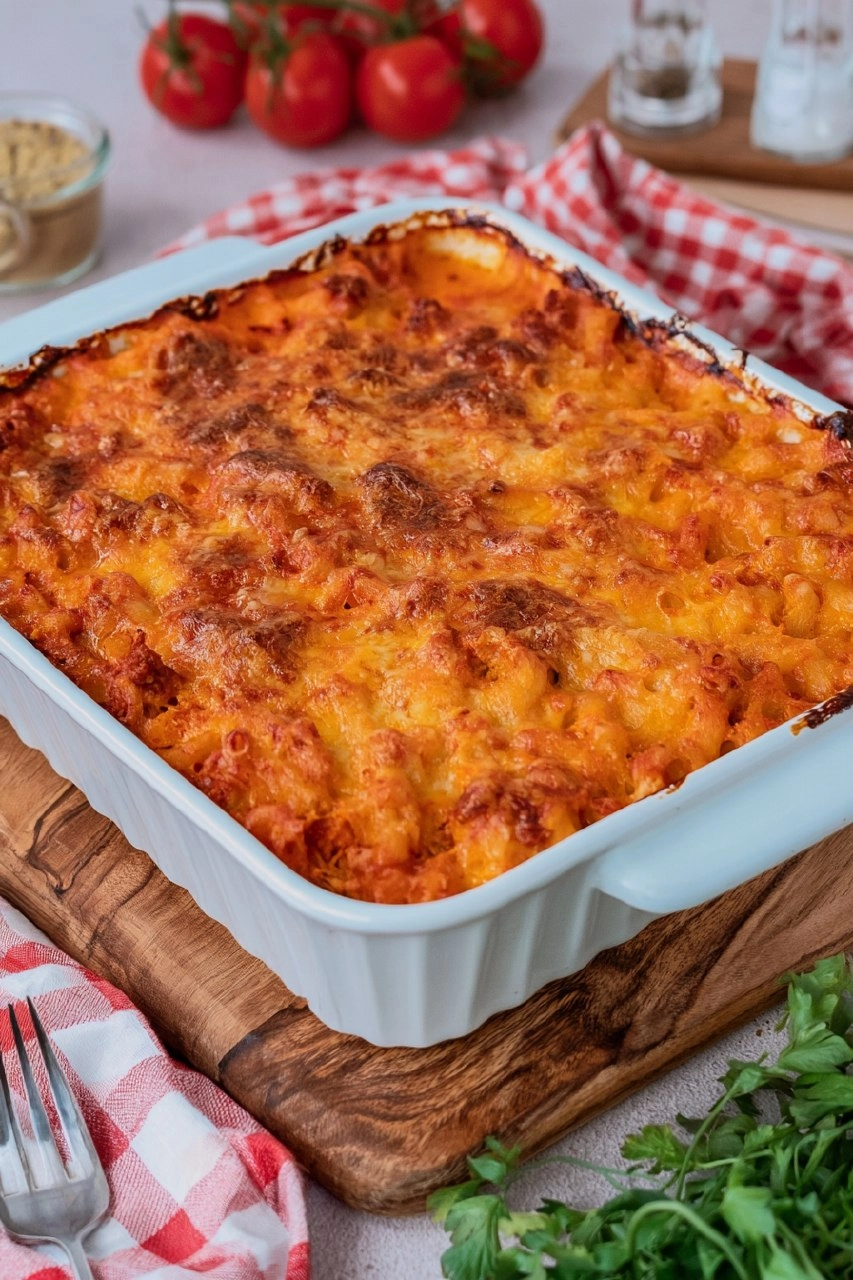 Ofen-Makkaroni mit Hackfleisch