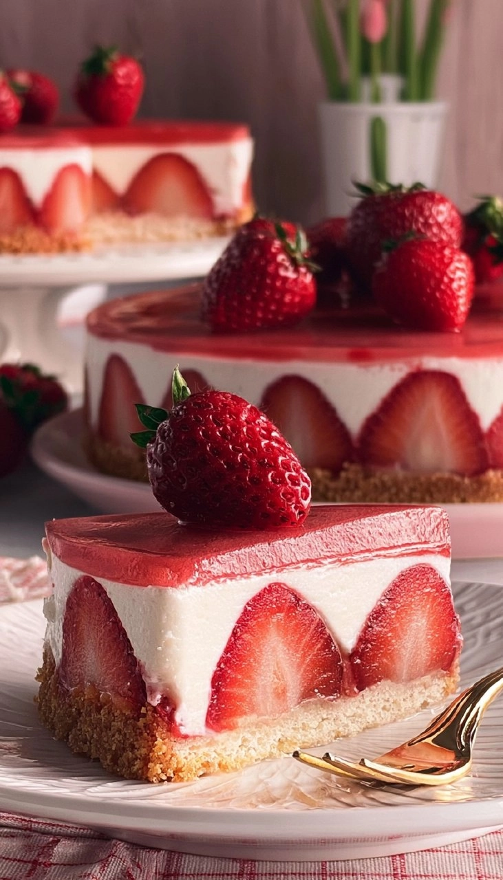 Sahnige Erdbeertorte mit Mascarpone