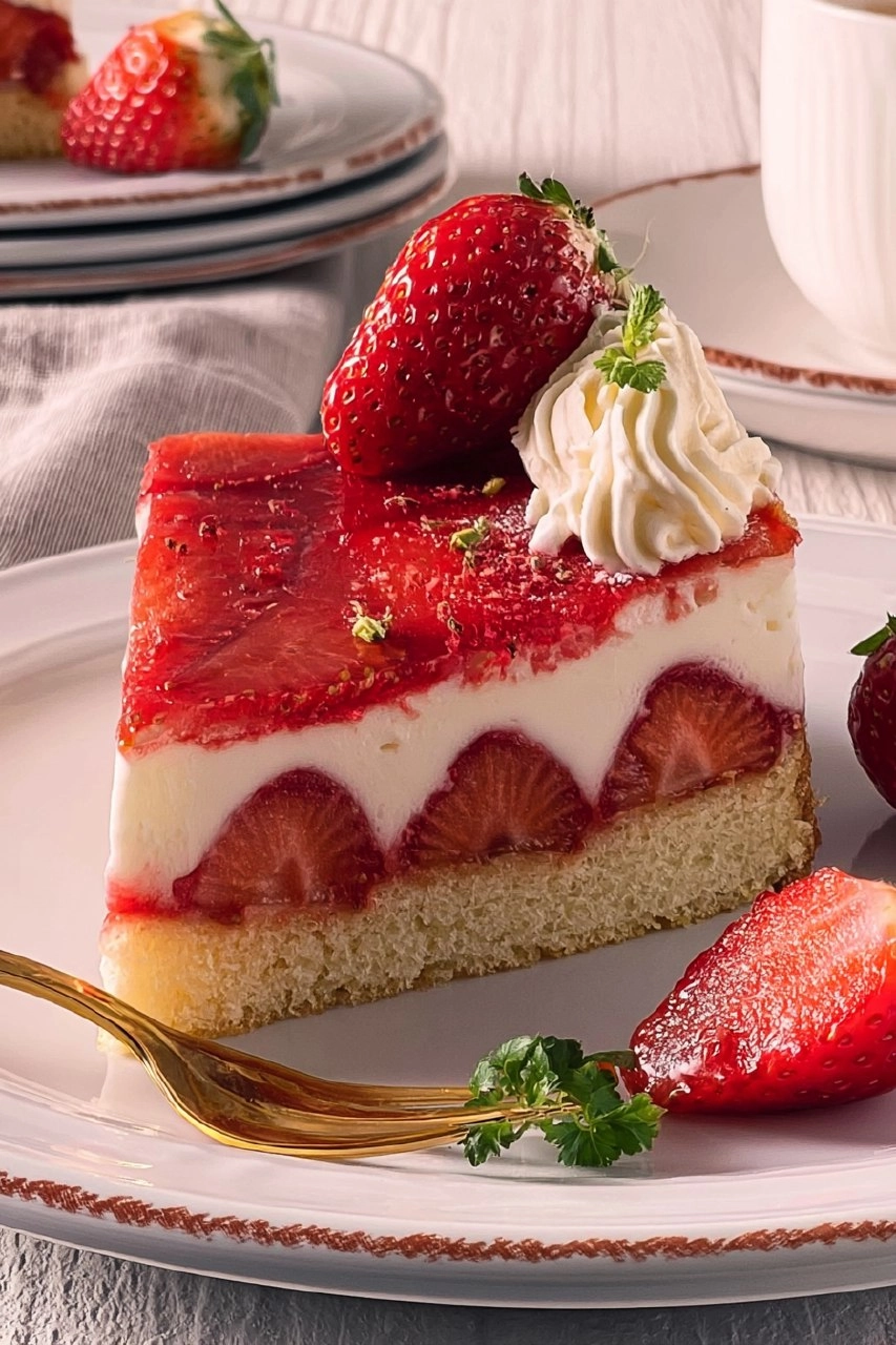 Sahnige Erdbeertorte mit Mascarpone